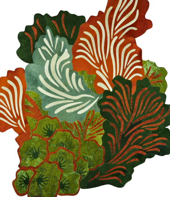 ALGAS Artistic Genuine Leather Rug |  Wall & Floor Design | Art Collection