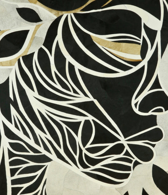 MALICA Artistic Genuine Leather Rug |  Wall & Floor Design | Art Collection