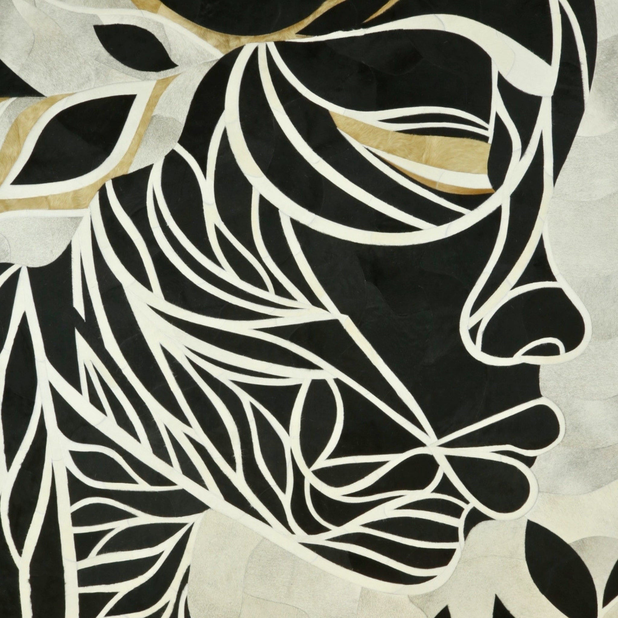 MALICA Artistic Genuine Leather Rug |  Wall & Floor Design | Art Collection