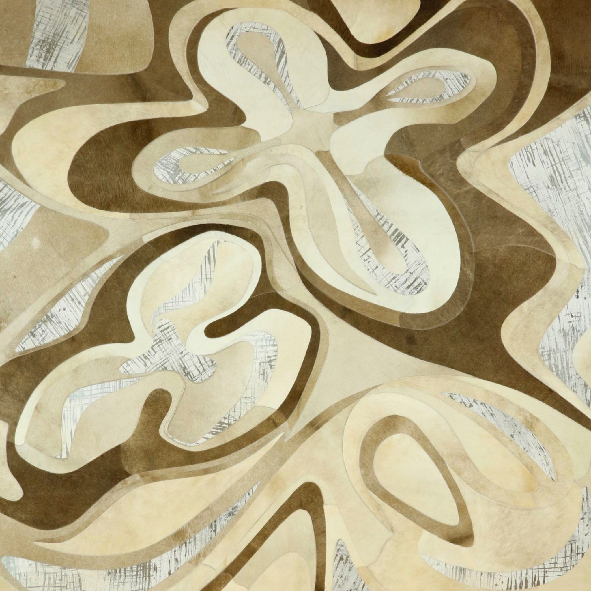 ZAHA Genuine Leather Rug | Organic Design – Contemporary Collection