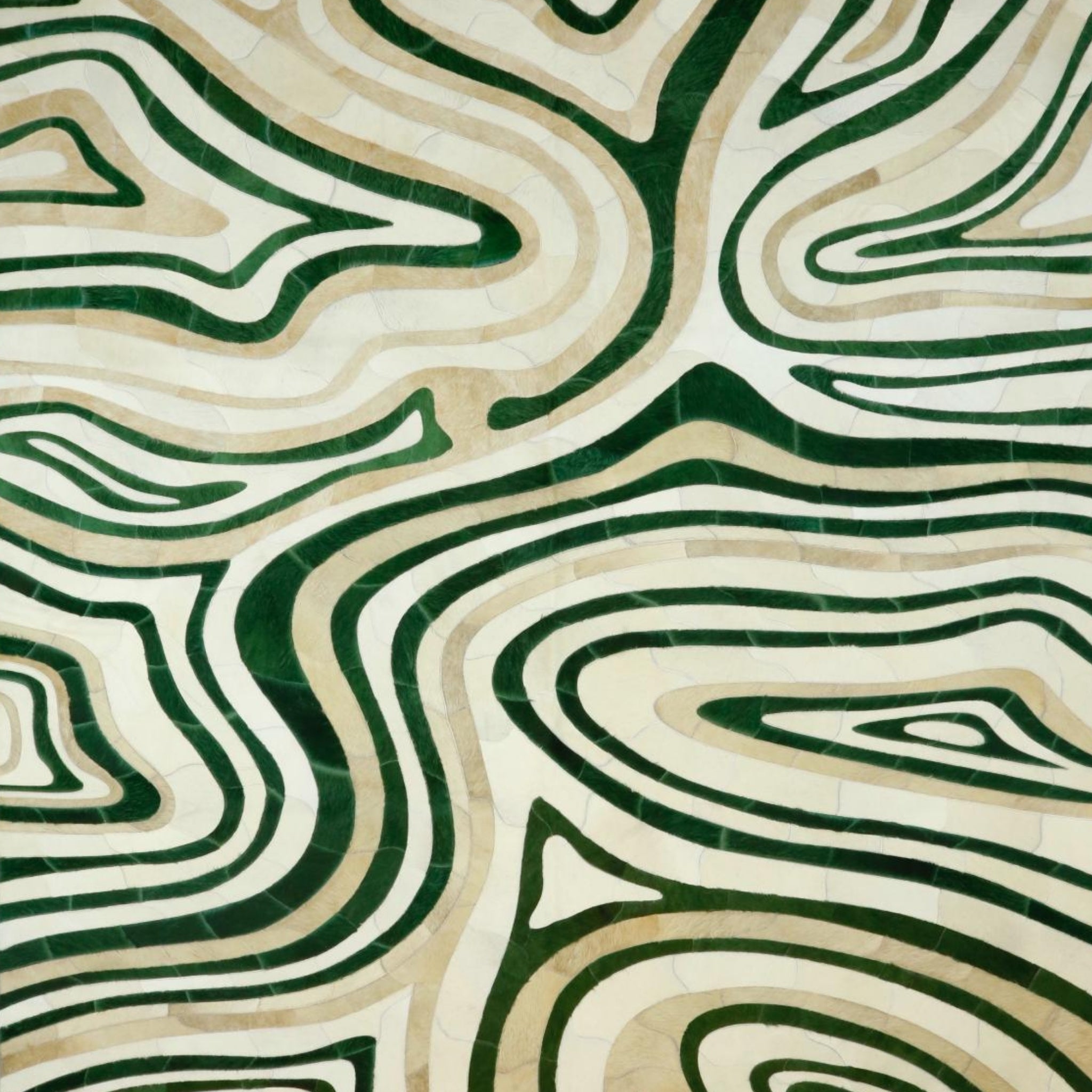 RAYLA Genuine Leather Rug | Organic Design – Contemporary Collection