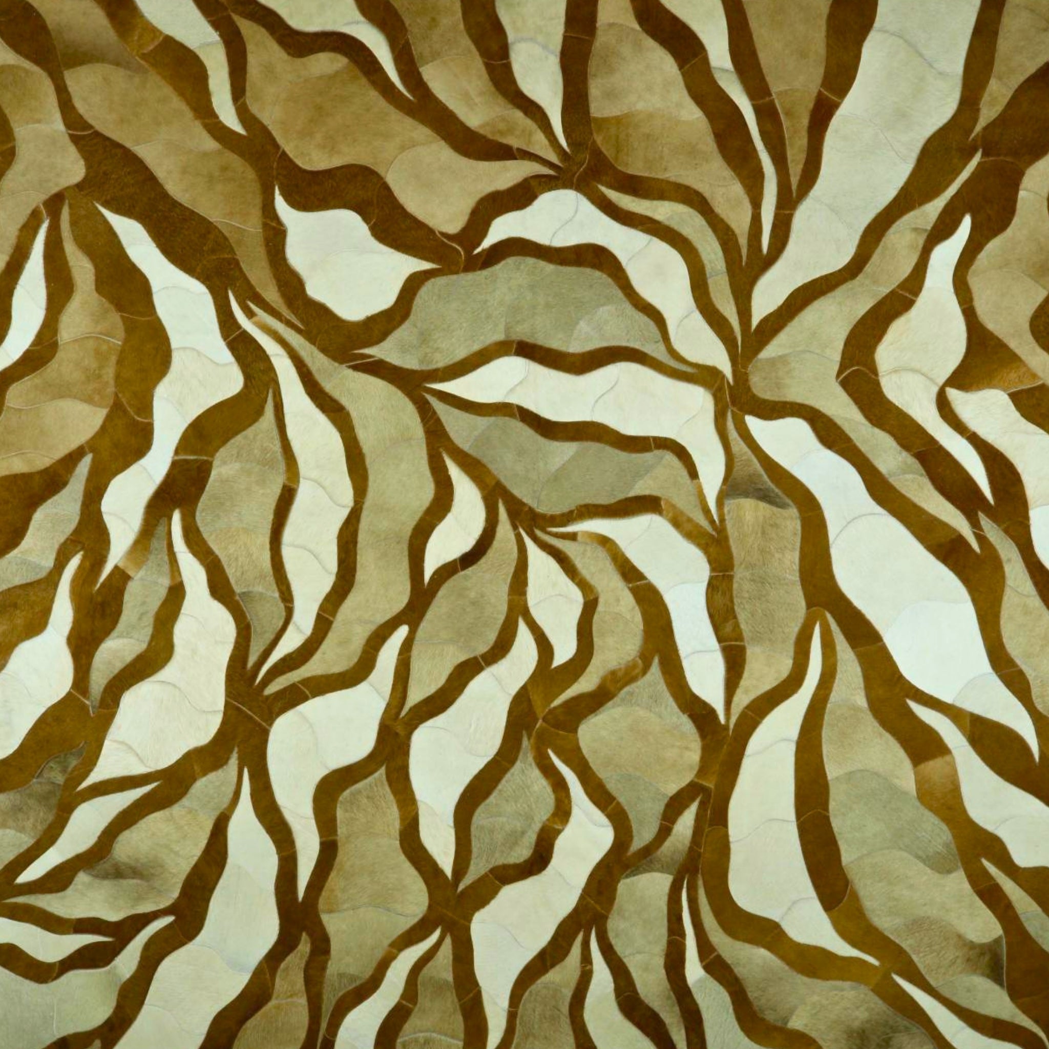 MOSAICO Genuine Leather Rug | Organic Design – Contemporary Collection