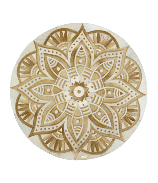 FD310E- CONEXÃO Genuine Leather Rug | Mandala