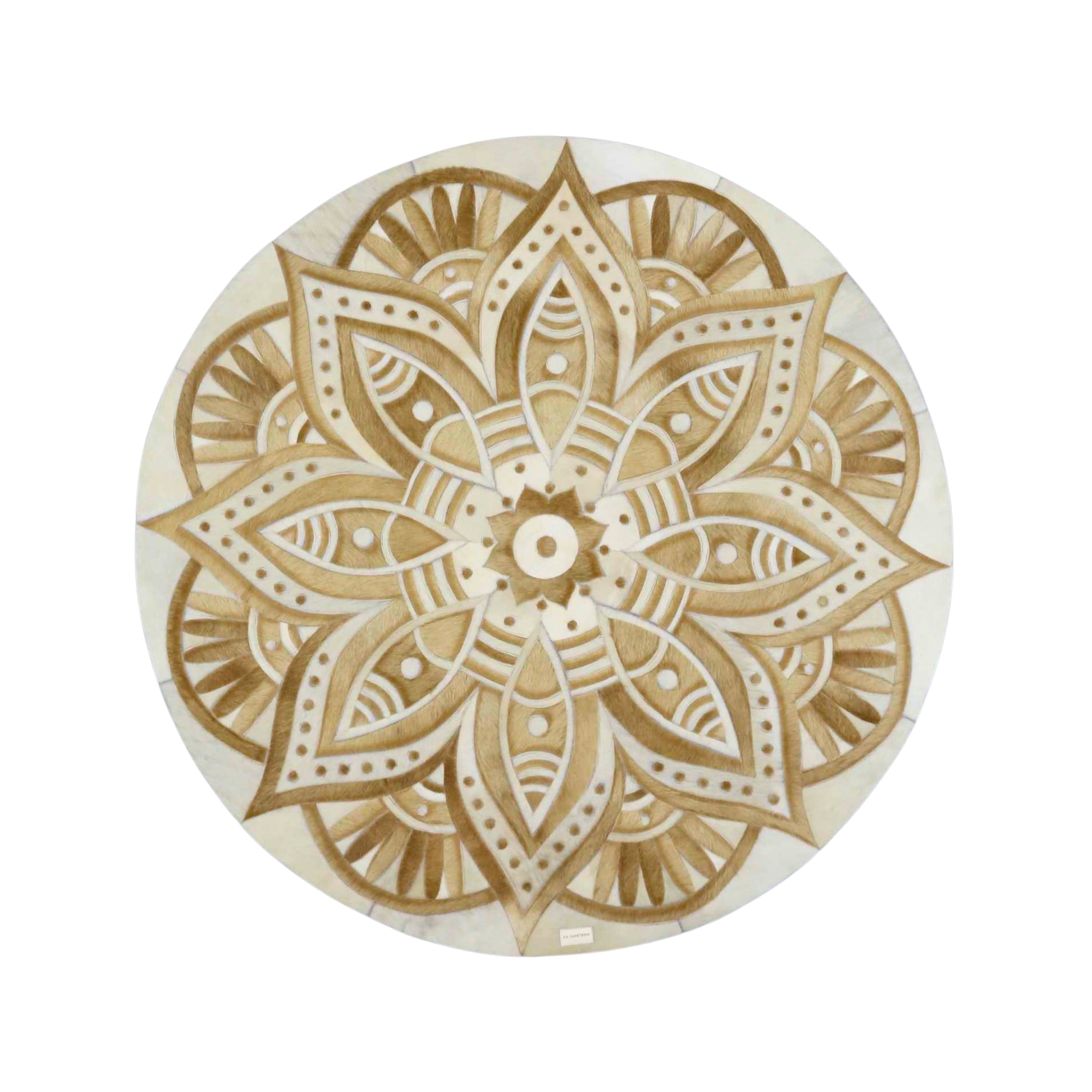 FD310E- CONEXÃO Genuine Leather Rug | Mandala