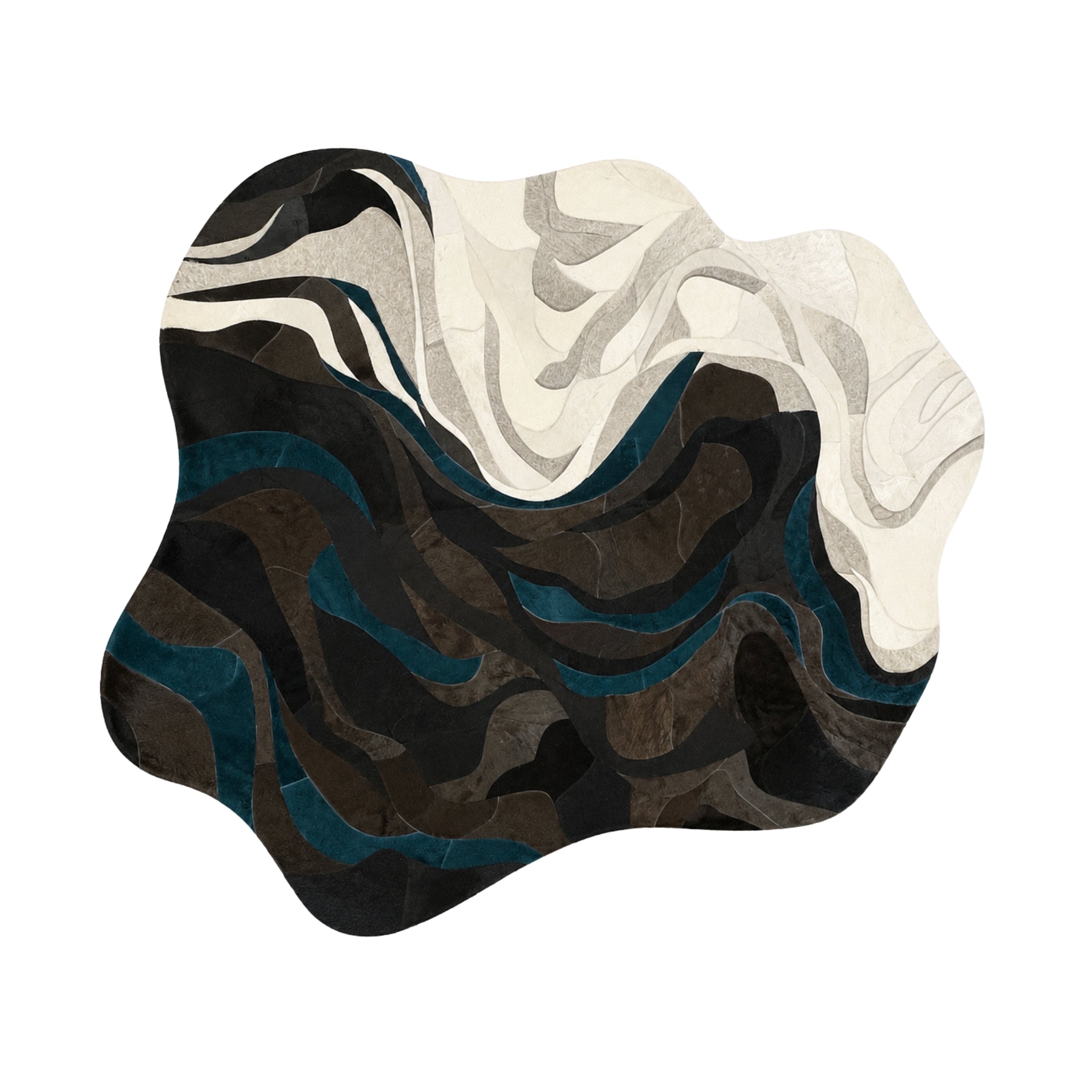 FD288E- SHARON Genuine Leather Rug | Organic Design – Contemporary Collection