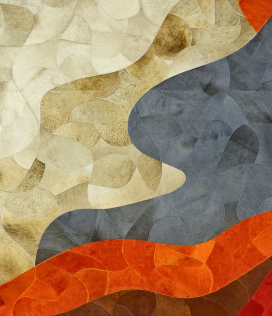 MOVIMENTO Artistic Genuine Leather Rug |  Wall & Floor Design | Art Collection