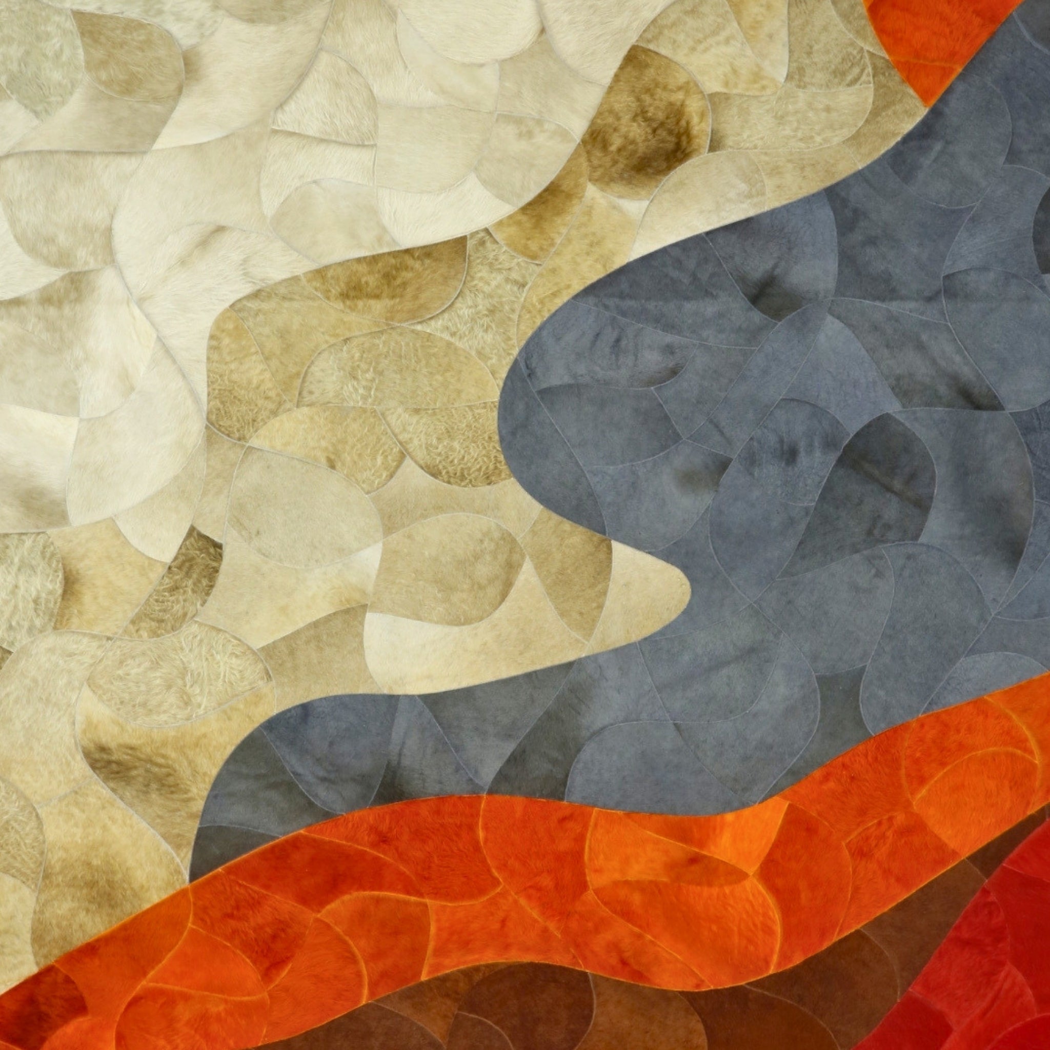 MOVIMENTO Artistic Genuine Leather Rug |  Wall & Floor Design | Art Collection