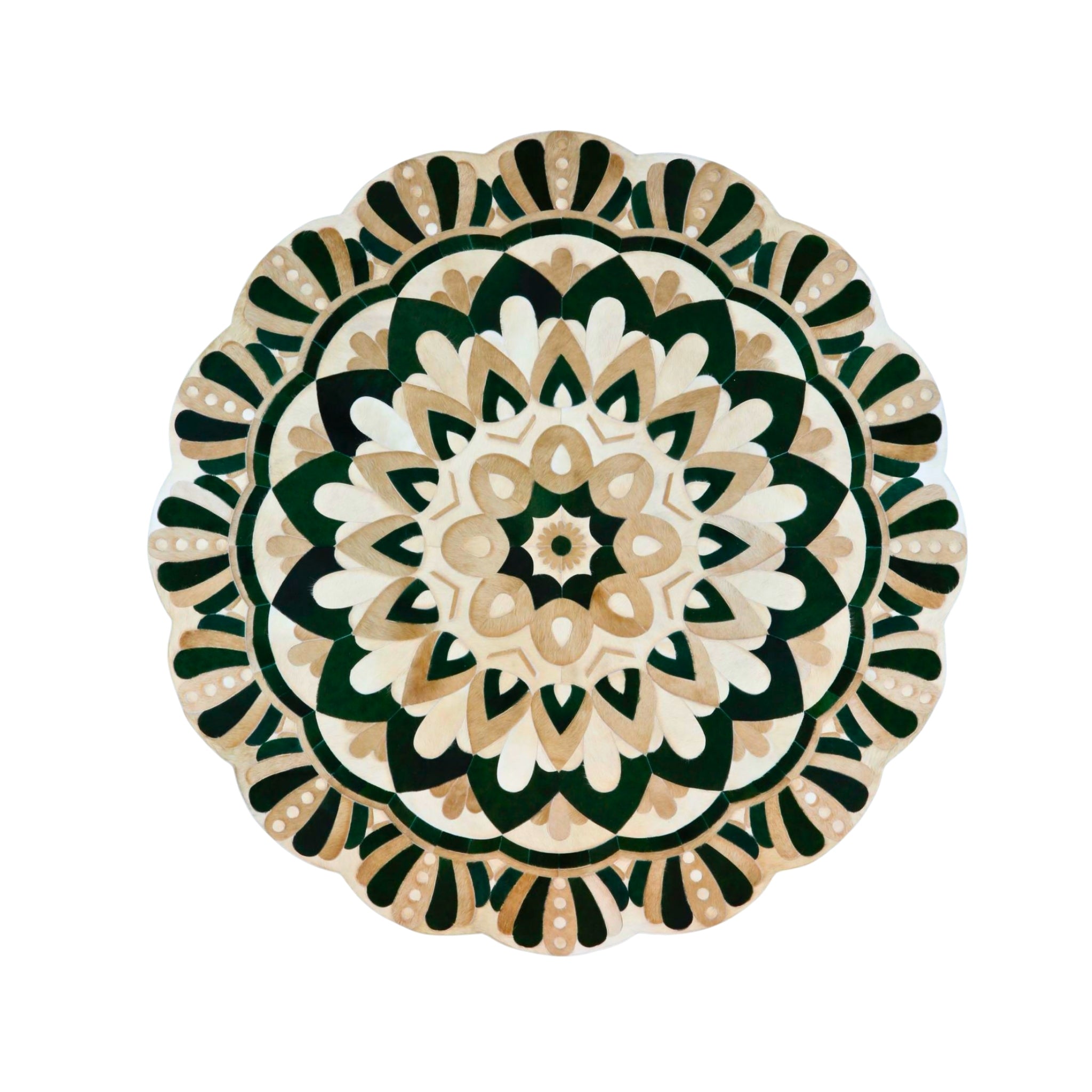 AURORA Genuine Leather Rug | Mandala