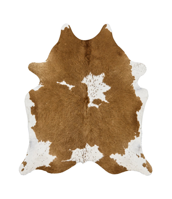 Cowhide rug Brown and White
