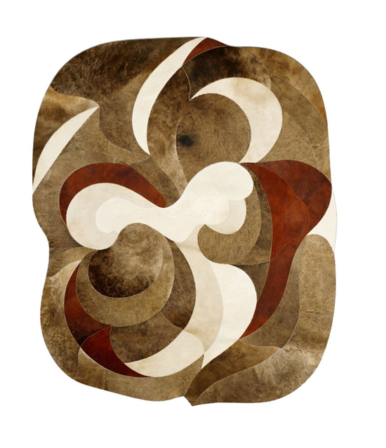 LAURA Genuine Leather Rug | Organic Design – Contemporary Collection