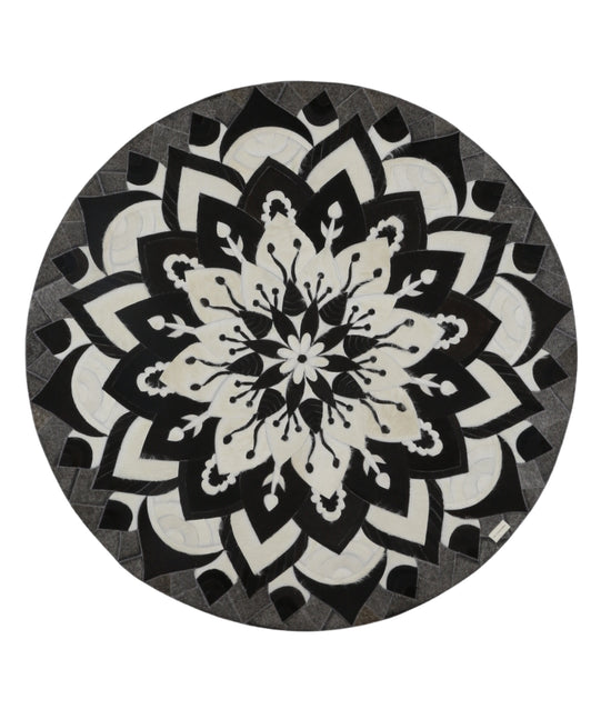 RAÍZES Genuine Leather Rug | Mandala