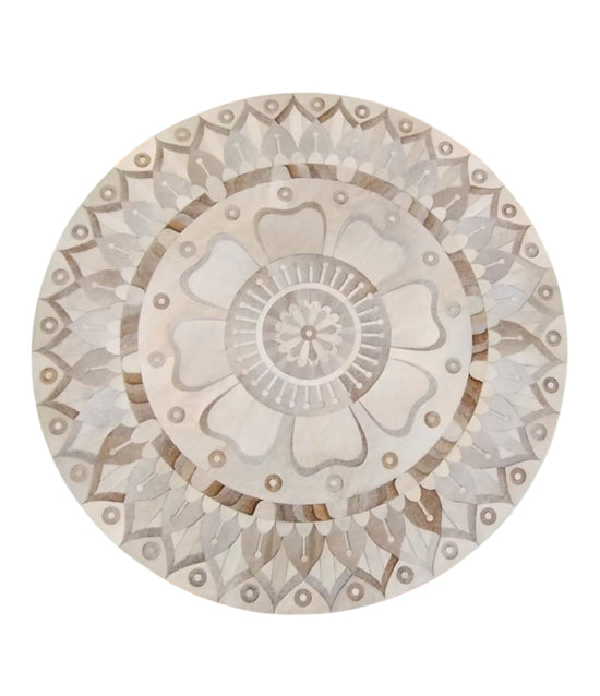 SERENIDADE Genuine Leather Rug | Mandala