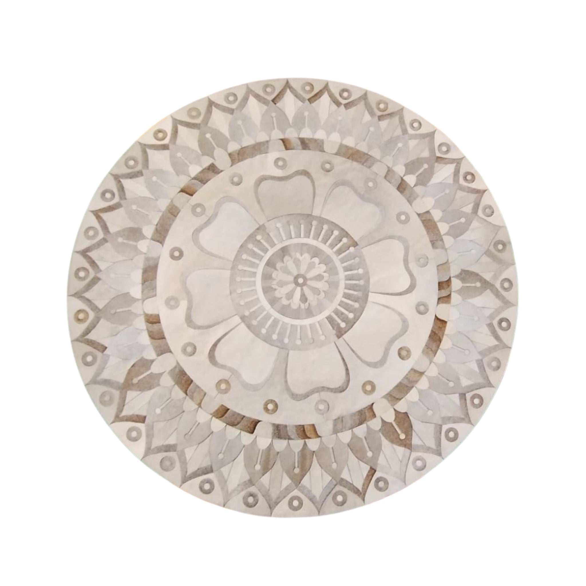 SERENIDADE Genuine Leather Rug | Mandala