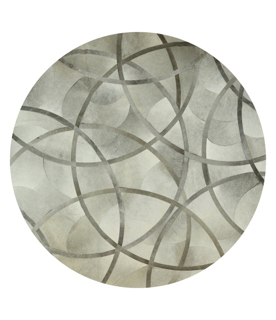 BELLE | Contemporary organic leather rug in diameter