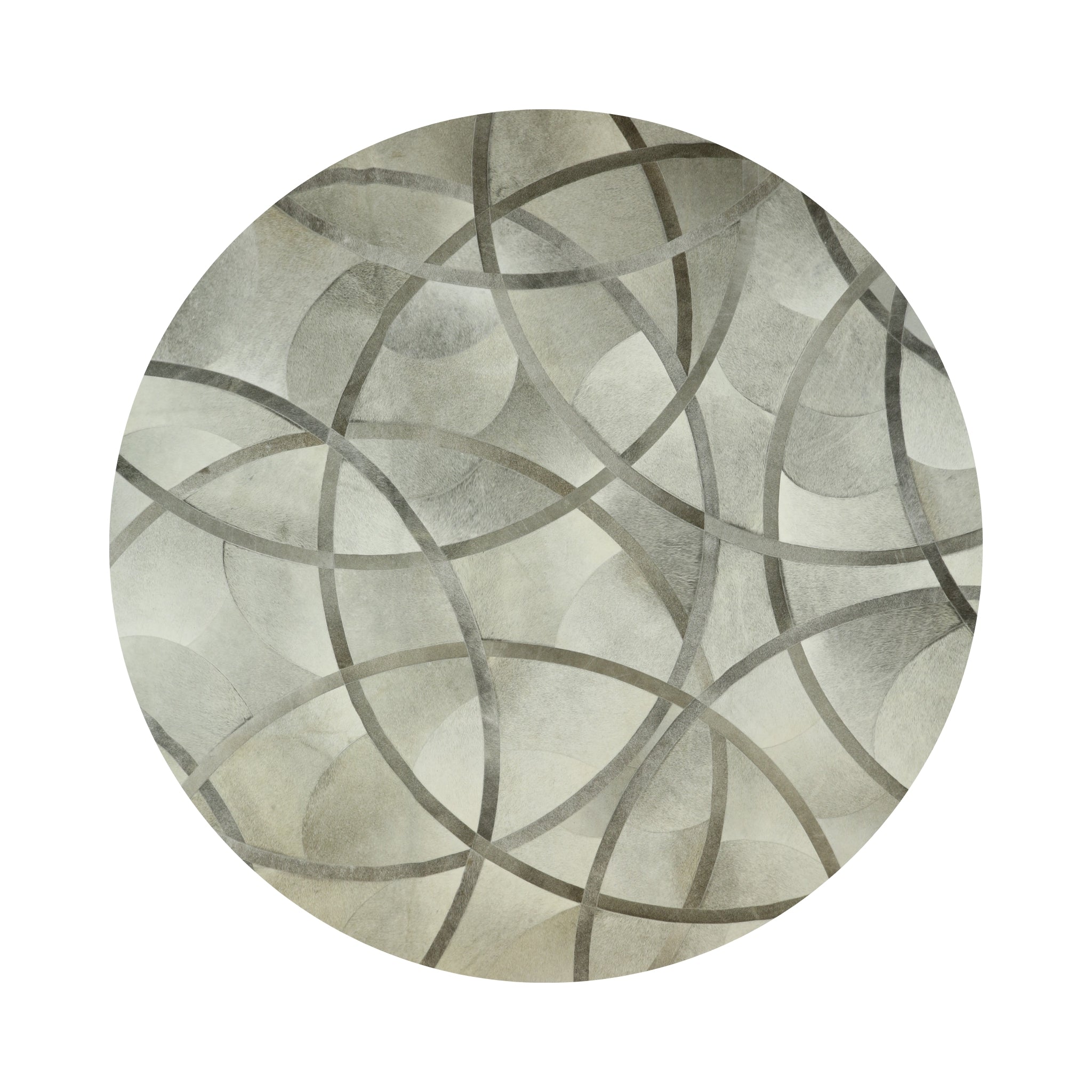 BELLE | Contemporary organic leather rug in diameter