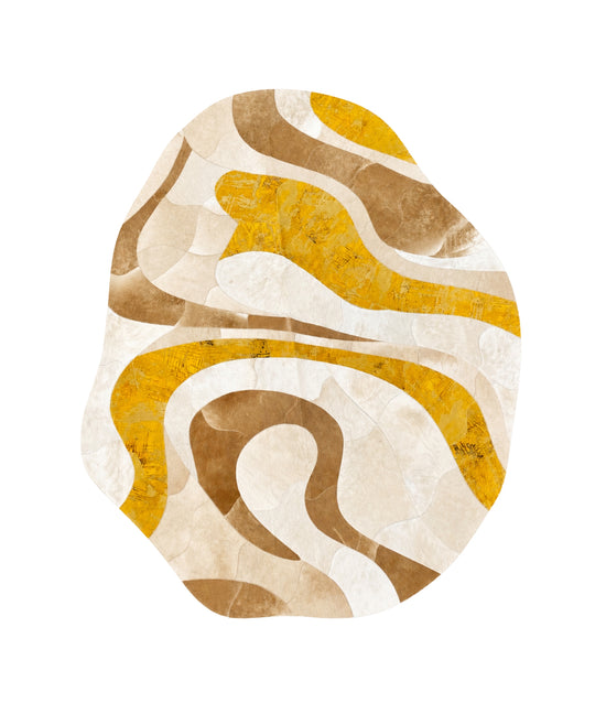 FD287E- CITRINA Genuine Leather Rug | Organic Design – Contemporary Collection