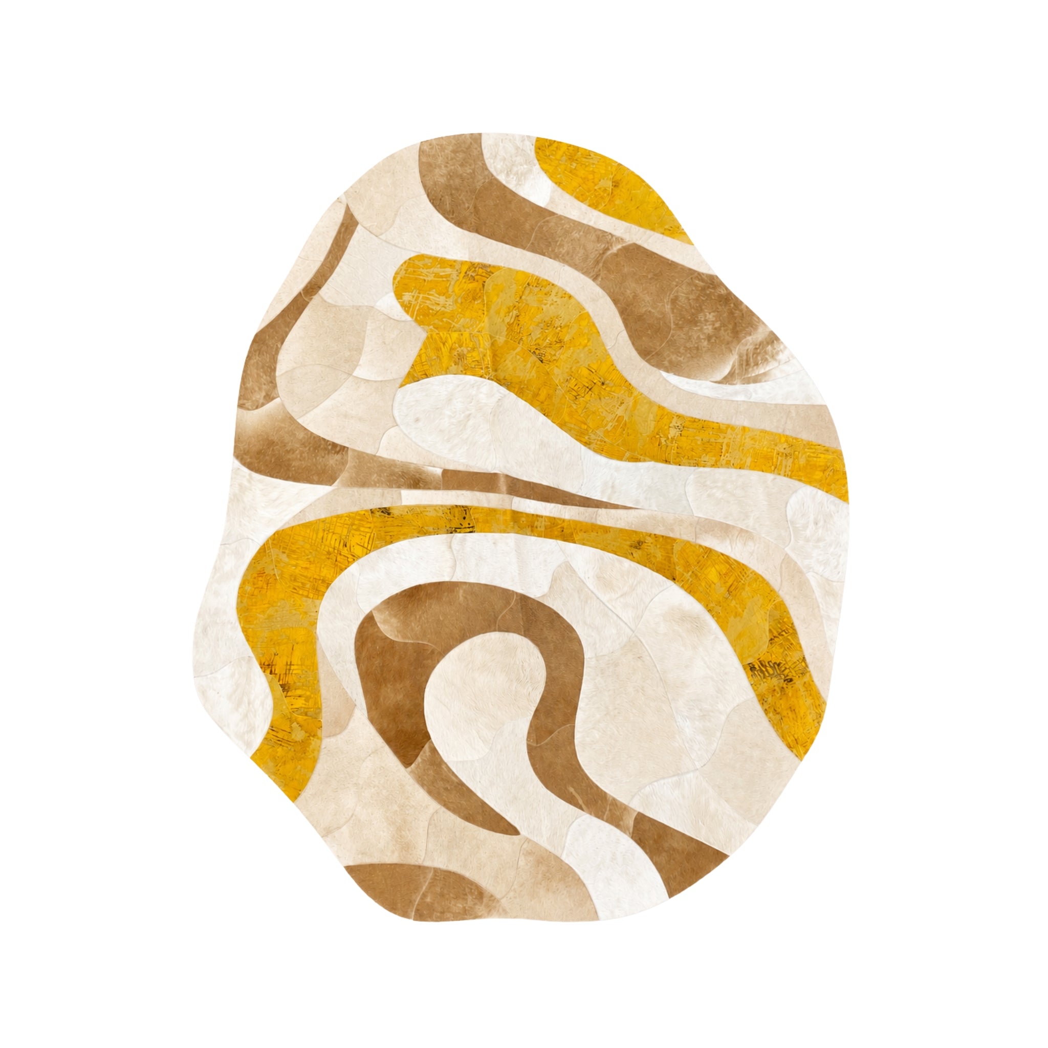 FD287E- CITRINA Genuine Leather Rug | Organic Design – Contemporary Collection