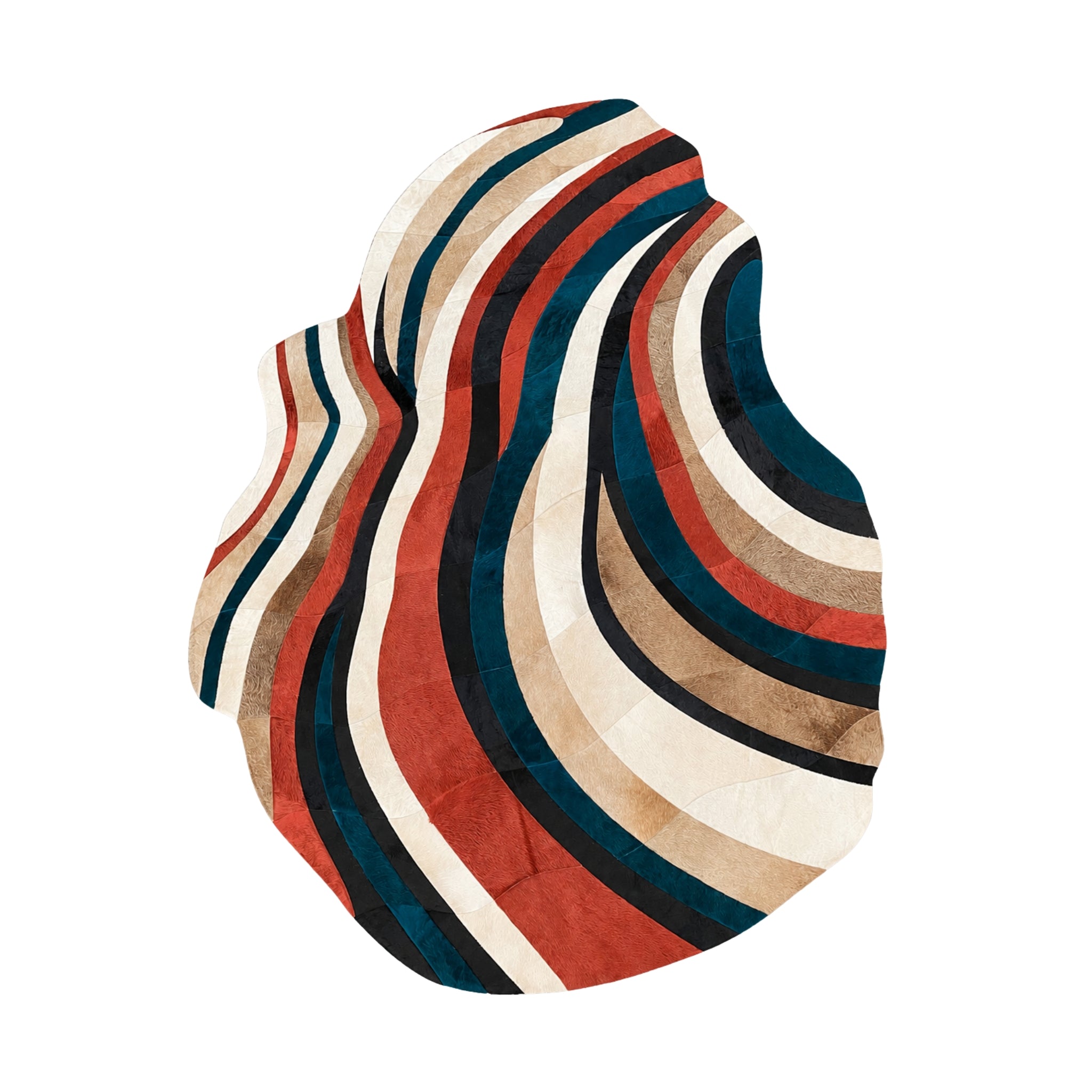 FD291E- FINESSE Genuine Leather Rug | Organic Design – Contemporary Collection